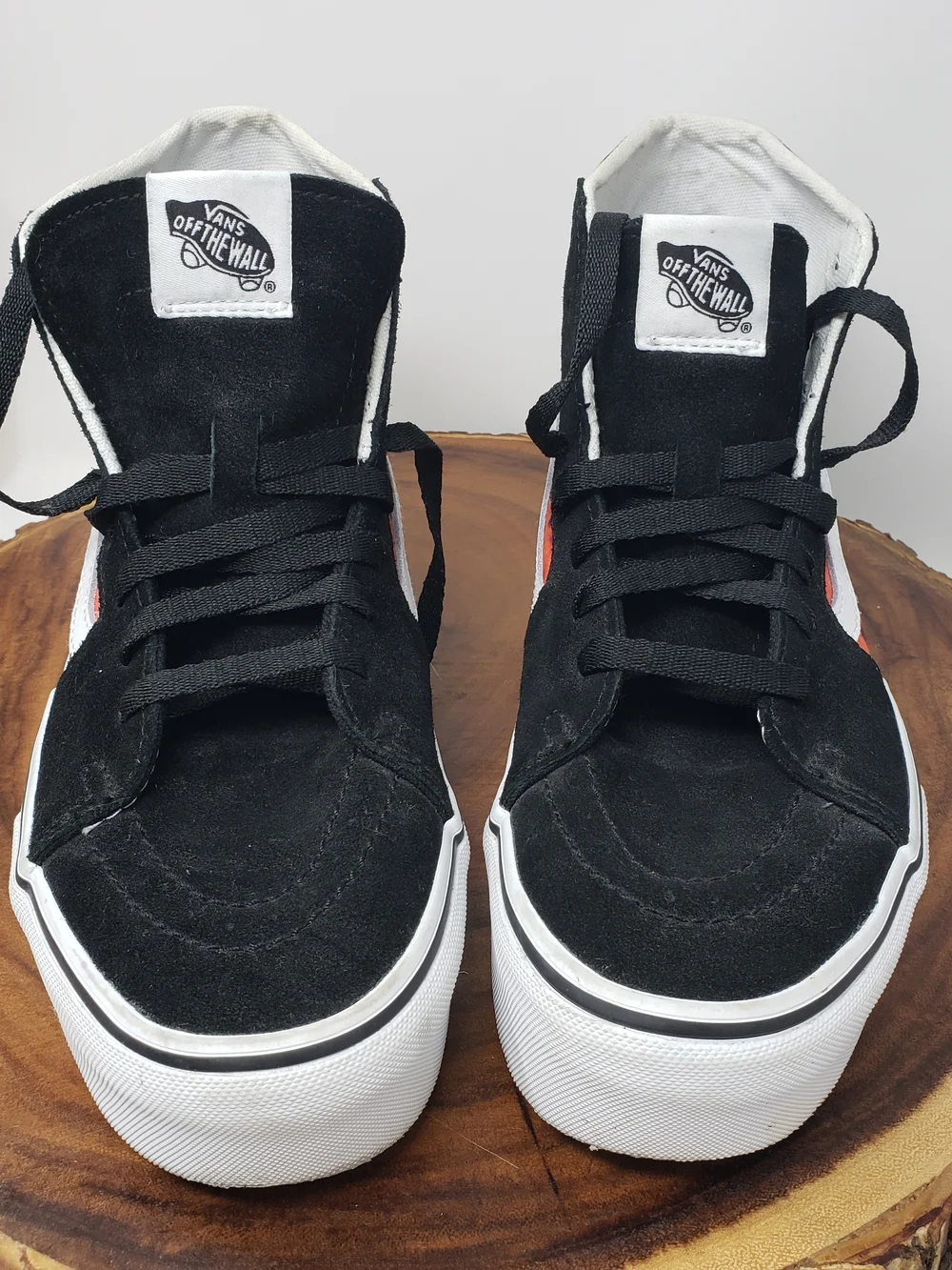 Vans Black High-Top Sneakers with Multicolor Tie-Dye Panels